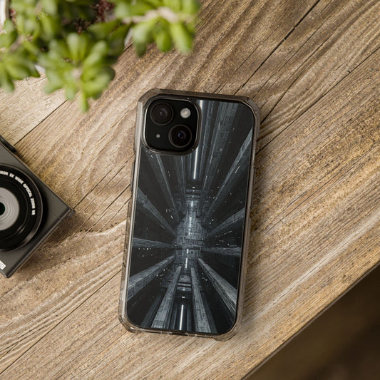 Sci-Fi Phone Case with Magnetic Clear Impact Design, Futuristic Cell Phone Cover, Unique Gifts for Tech Lovers, Holiday Present