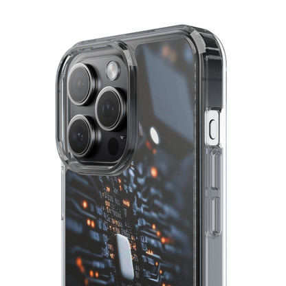Clear Phone Case with Cyber Print