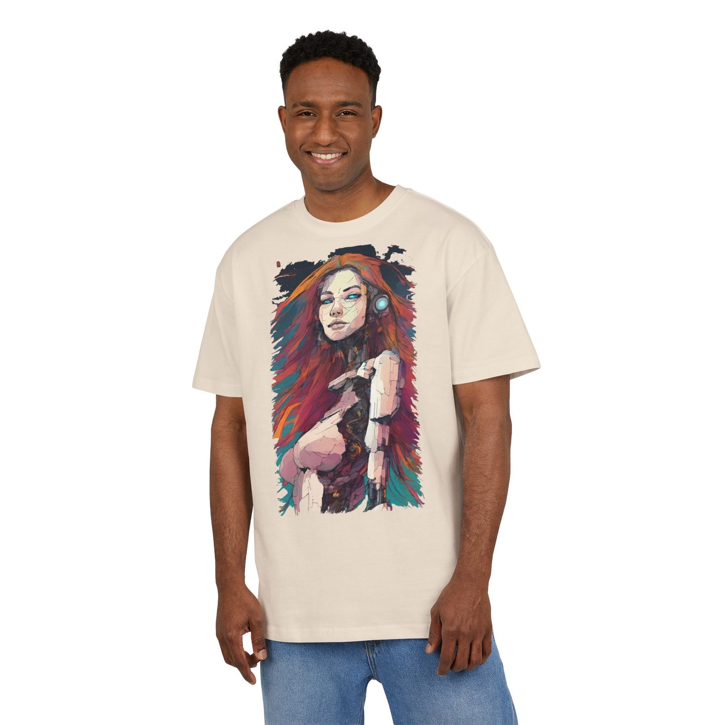 Artistic Oversize Tee - Vibrant Graphic Shirt, Casual Streetwear, Unique Gift for Art Lovers, Everyday Wear, Graphic Tee