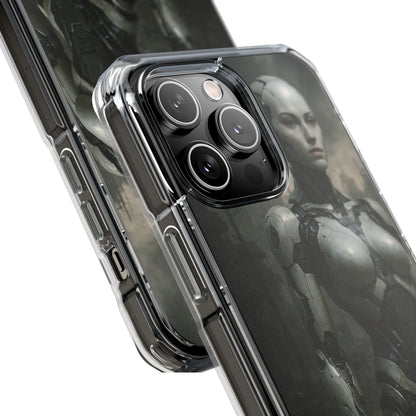 Futuristic Phone Case, Clear Impact Case with Sci-Fi Design, Smartphone Protection, Cyberpunk Aesthetic, Gift for Tech Lovers