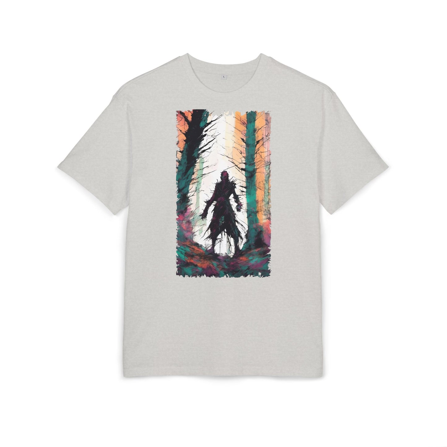 Artistic Oversized Tee - Forest Silhouette Design, Casual Unisex Fashion, Perfect for Nature Lovers, Gift for Friends, Relaxed Everyday Wear
