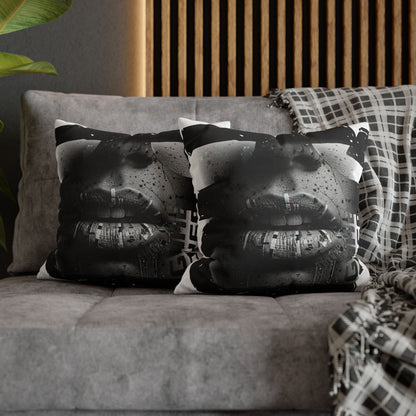 Stylish Spun Polyester Pillowcase, Decorative Accent, Unique Home Decor, Modern Living Room Cushion, Gift for Art Lovers