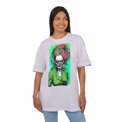 Vibrant Skull Art Oversize Tee, Unisex Graphic Tee, Edgy Streetwear Shirt, Perfect for Halloween, Gift for Art Lovers, Casual Comfort