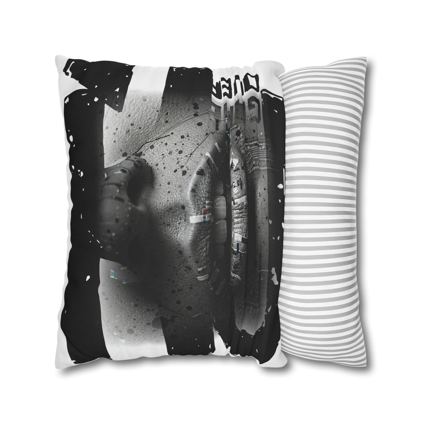 Stylish Spun Polyester Pillowcase, Decorative Accent, Unique Home Decor, Modern Living Room Cushion, Gift for Art Lovers