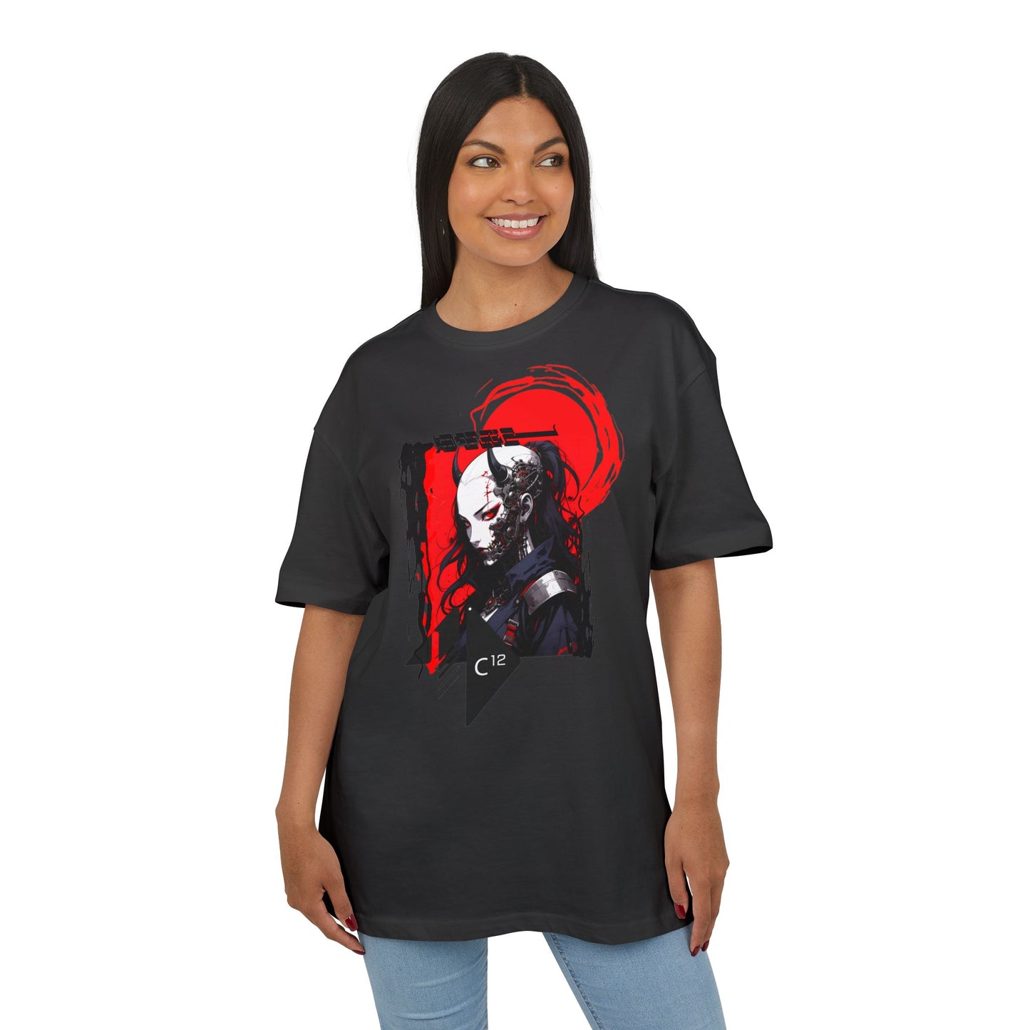 Unisex Graphic Oversized Tee with Artistic Design, Casual Streetwear, Unique Gift for Art Lovers and Gamers, Perfect for Everyday Wear