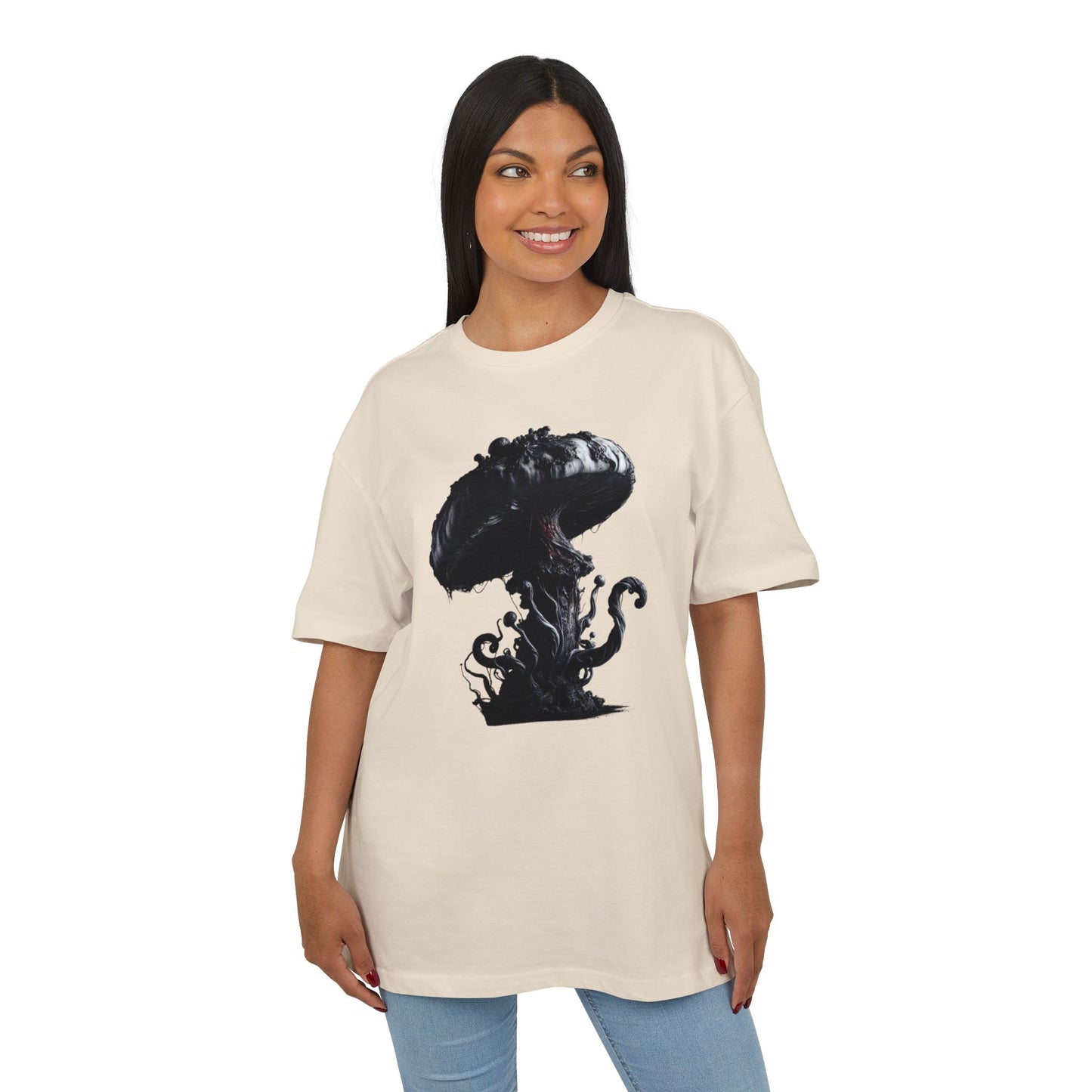Vintage Mushroom Graphic Unisex Heavy Oversize Tee