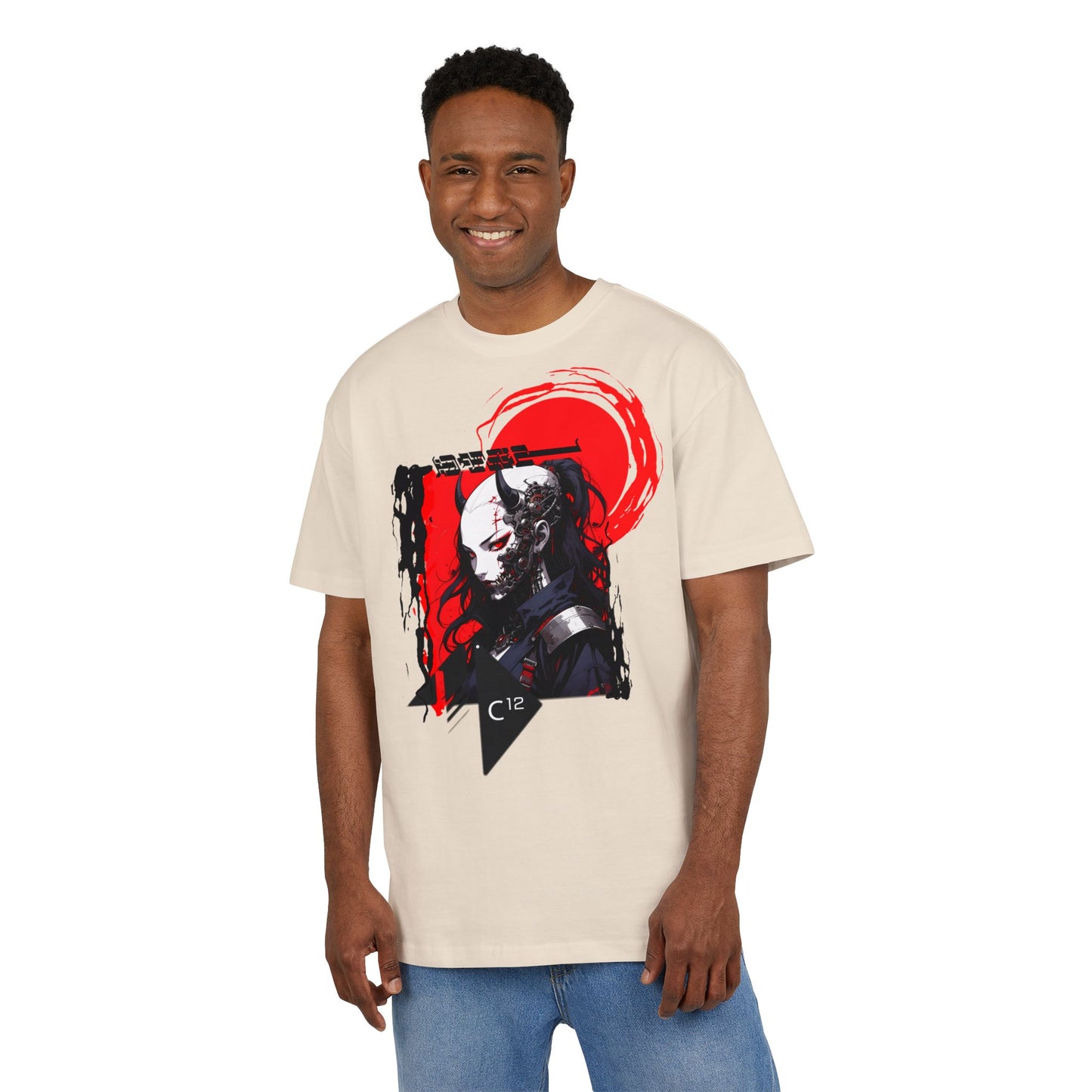 Unisex Graphic Oversized Tee with Artistic Design, Casual Streetwear, Unique Gift for Art Lovers and Gamers, Perfect for Everyday Wear