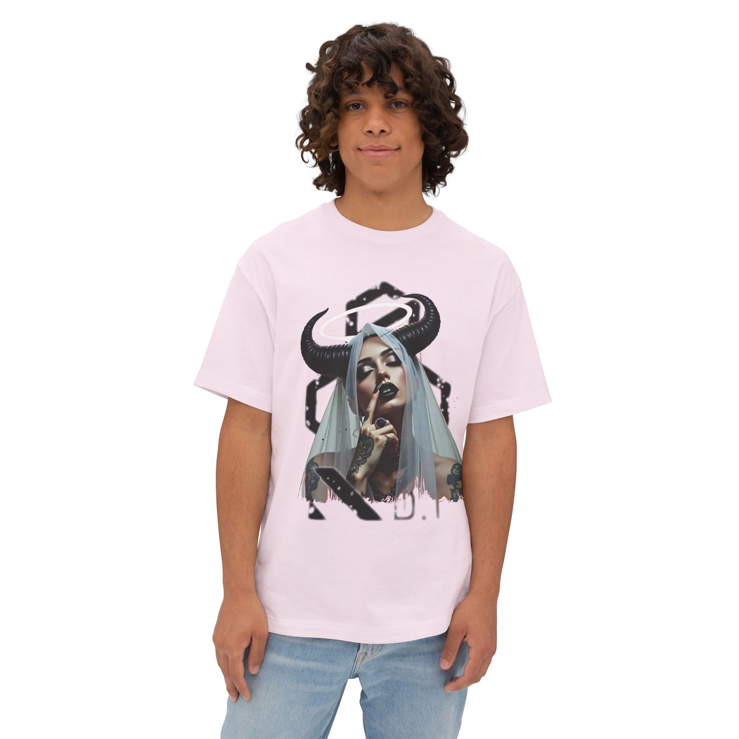 Edgy Graphic Tee, Unisex Oversized Boxy Tee, Alternative Fashion Shirt, Unique Apparel, Statement Top, Gift for Her