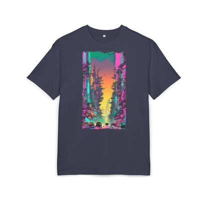 Vibrant Nature Sunset Unisex Oversize Tee, Cozy Graphic Shirt for Nature Lovers, Trendy Casual Wear, Gift for Friends, Summer Fashion
