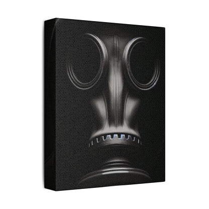 Stylish Gas Mask Art Canvas, Dark Aesthetic Wall Decor, Unique Gift for Art Lovers, Modern Home Accent, Gothic Room Art