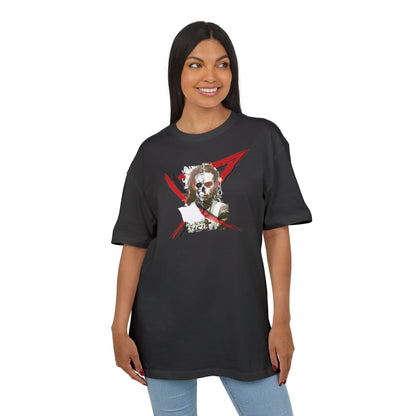 Unisex Heavy Oversize Tee with Artistic Design, Casual T-Shirt, Graphic Tee for Art Lovers, Gift for Creative Friends, Trendy Streetwear