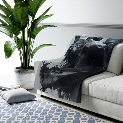 Gothic Skull Sherpa Fleece Blanket - Cozy Aesthetic Home Decor