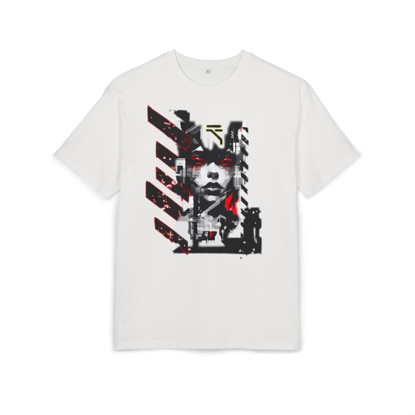 Unisex Heavy Oversize Tee with Urban Art Design - Streetwear Style Tee