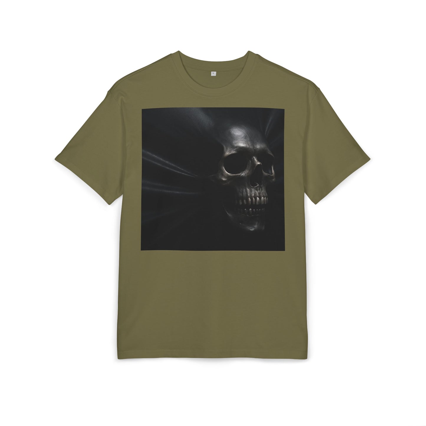 Skull Graphic Oversized Tee - Unisex Heavy Tee for Casual Wear, Street Style, Halloween Attire, Gift for Friends, Unique Art Tee