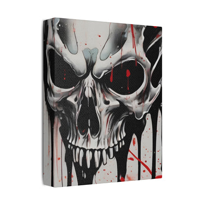 Skull Canvas Art, Edgy Wall Decor for Gothic, Halloween, and Alternative Aesthetics, Perfect for Home or Studio
