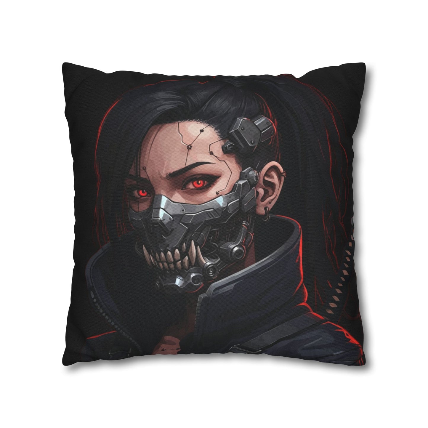 Cyberpunk-Style Velvet Pillowcase, Decorative Pillow, Home Decor, Unique Gift, Futuristic Accent, Gaming Room Decoration
