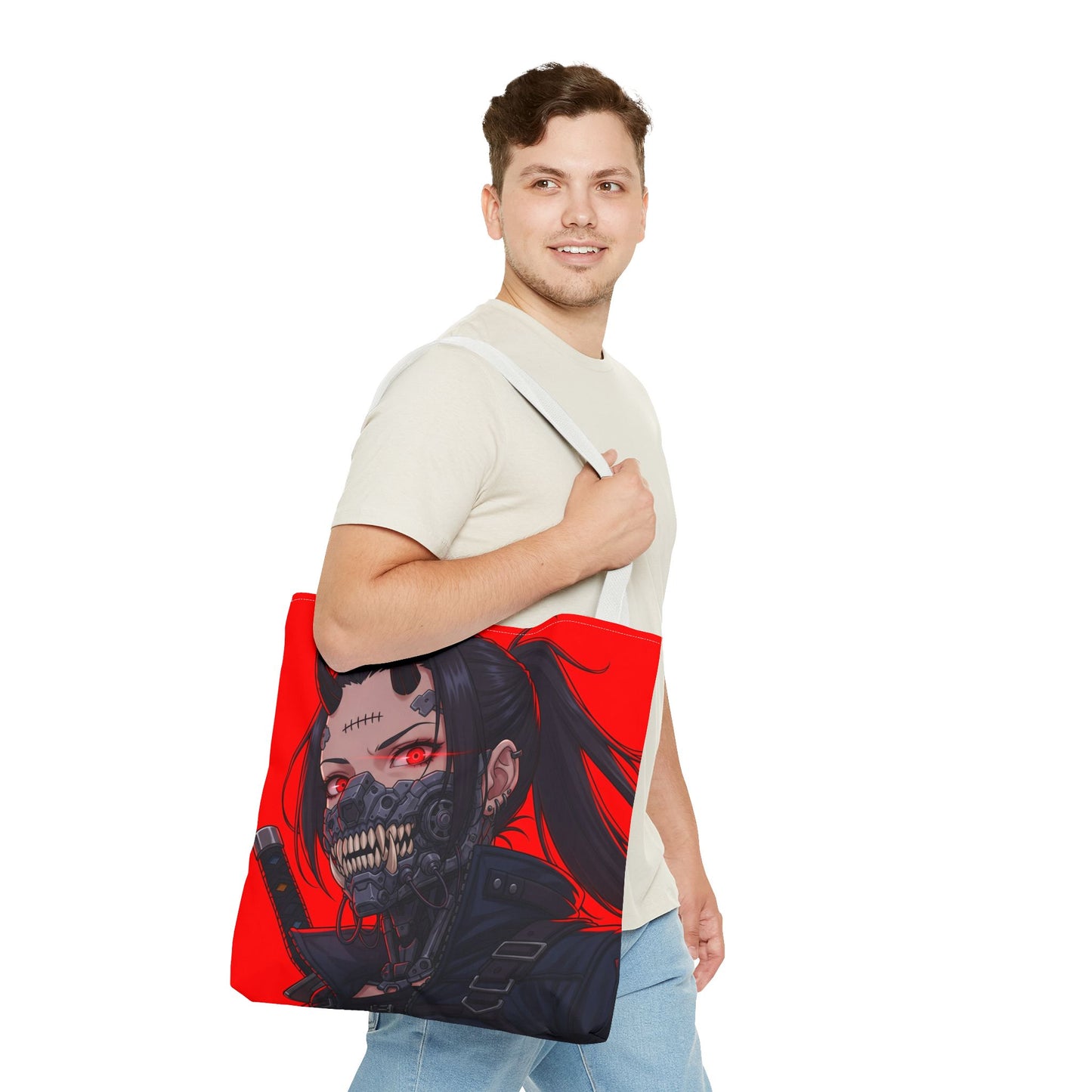 Gothic Anime Tote Bag, Stylish Tote for Anime Lovers, Unique Gift for Cosplay, Travel Bag, Statement Accessory