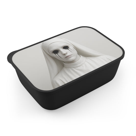Gothic Bento Box, Unique Lunch Container, Artful Meal Prep, Dark Themed Food Storage, Quirky Gift for Monochrome Lovers