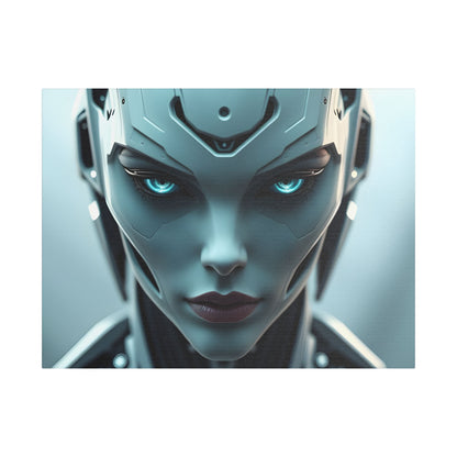 Futuristic Robot Art Canvas Print, Sci-Fi Wall Decor, Modern Home Artwork, Tech-Inspired Gift, Unique Living Room Accent