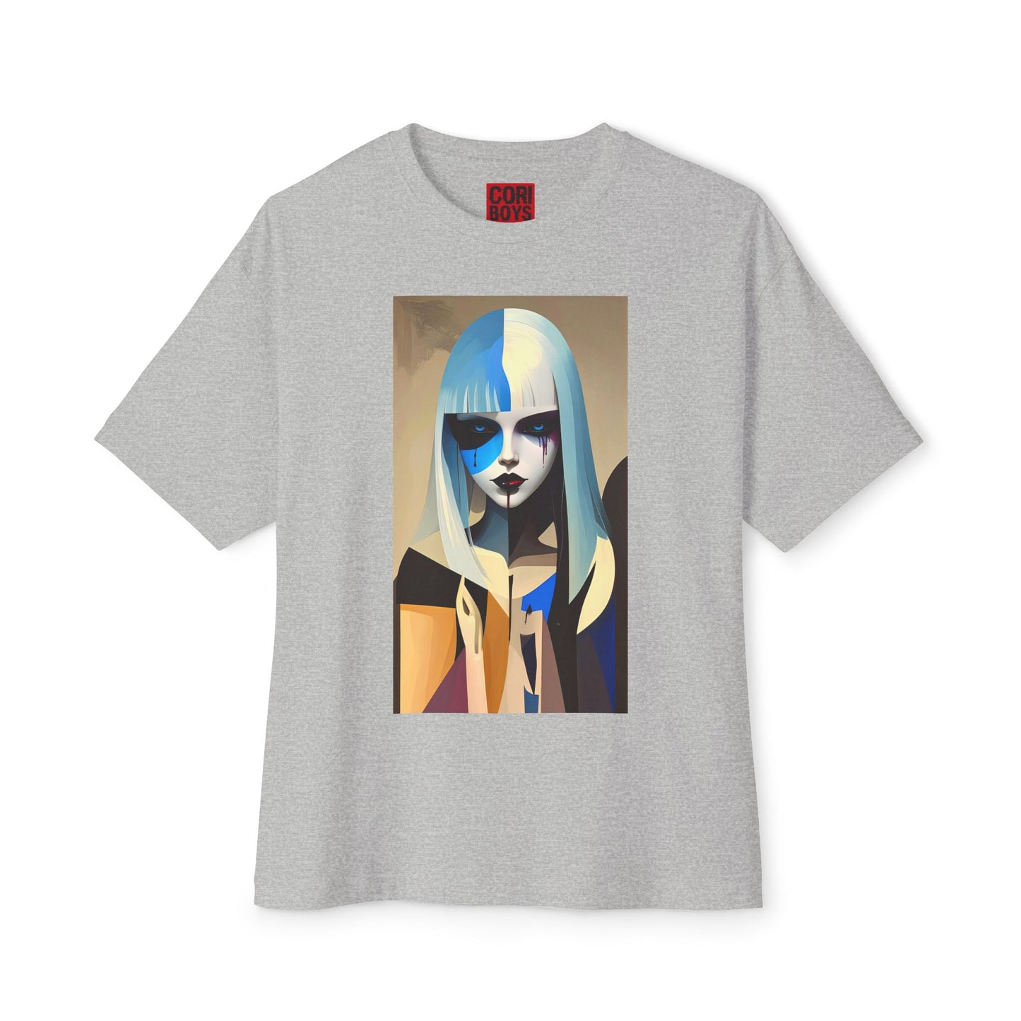 Artistic Oversized Tee, Stylish Graphic Top, Trendy Unisex Shirt, Unique Art Apparel, Casual Wear, Gift for Art Lovers