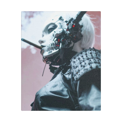 Futuristic Canvas Art, Cyberpunk Wall Decor, Modern Home Aesthetic, Unique Gift for Tech Lovers, Statement Piece for Any Room
