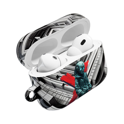 Urban Graffiti Cyber AirPod Case, Unique AirPods Cover, Stylish Gadget Accessory, Tech Gift for Him/Her, Music Lover's Protection