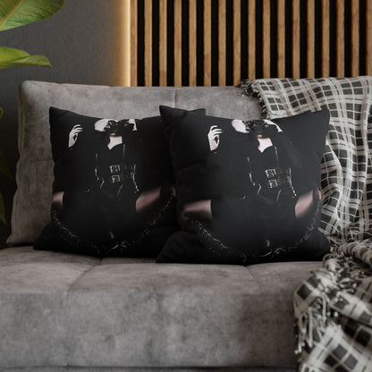 Gothic Glam Pillows, Square Cushion Covers, Elegant Home Decor, Statement Throw, Dark Aesthetic Gifts, Modern Bedroom Accent