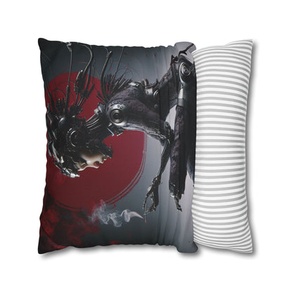 Futuristic Robot Love Pillowcase, Cyberpunk Decor, Gift for Tech Lovers, Modern Home Accent, Unique Housewarming Present