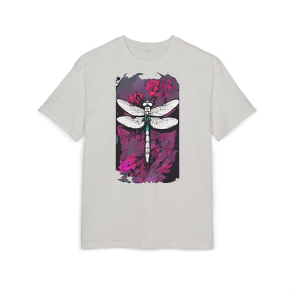 Dragonfly Art Unisex Heavy Oversize Tee, Nature Lover Shirt, Gift for Her, Artistic Tee, Summer Fashion, Relaxed Fit Clothing