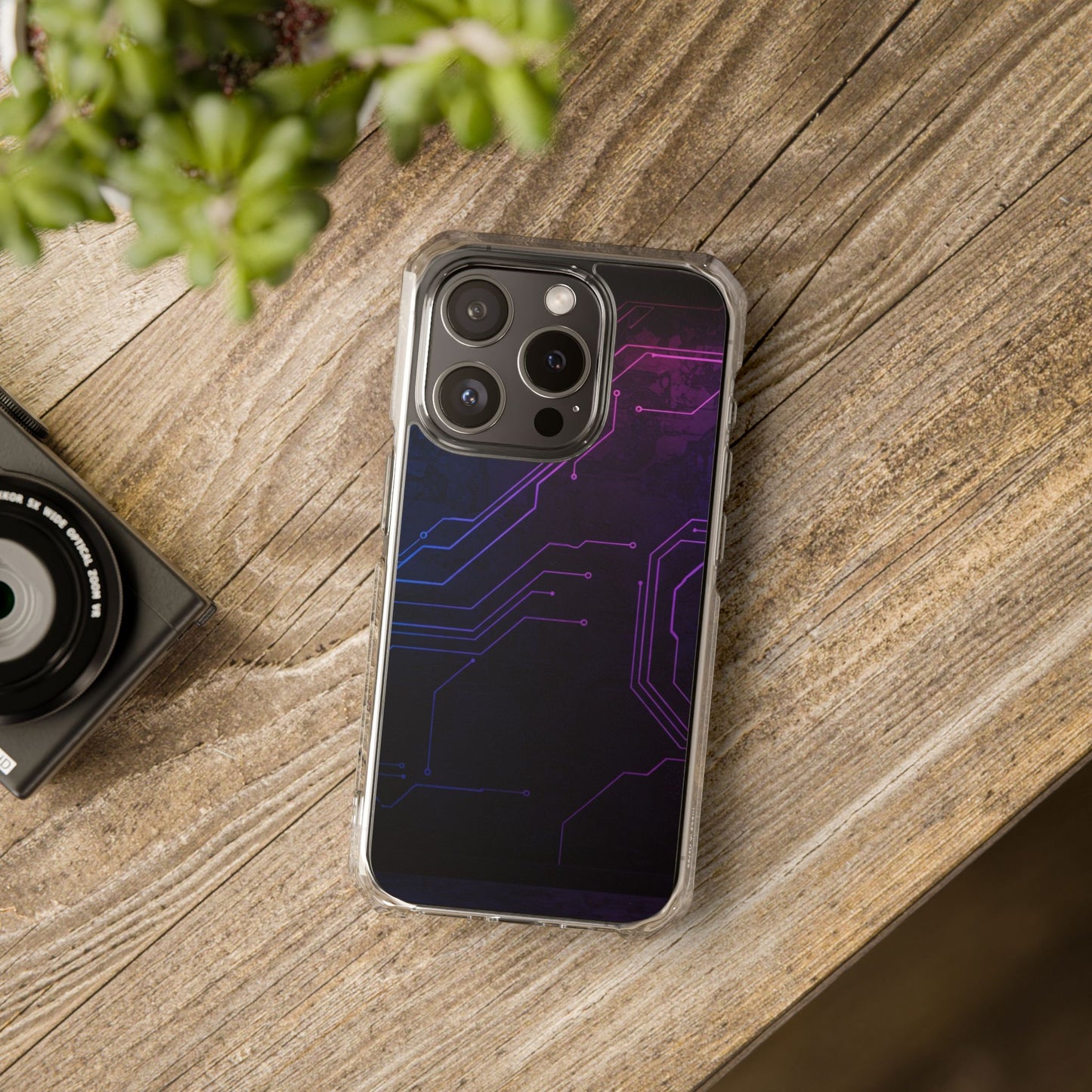 Magnetic Clear Phone Case - Tech-Inspired Design for Gamers, Stylish Protection, Gift for Tech Lovers, Phone Accessories, Customizable Case
