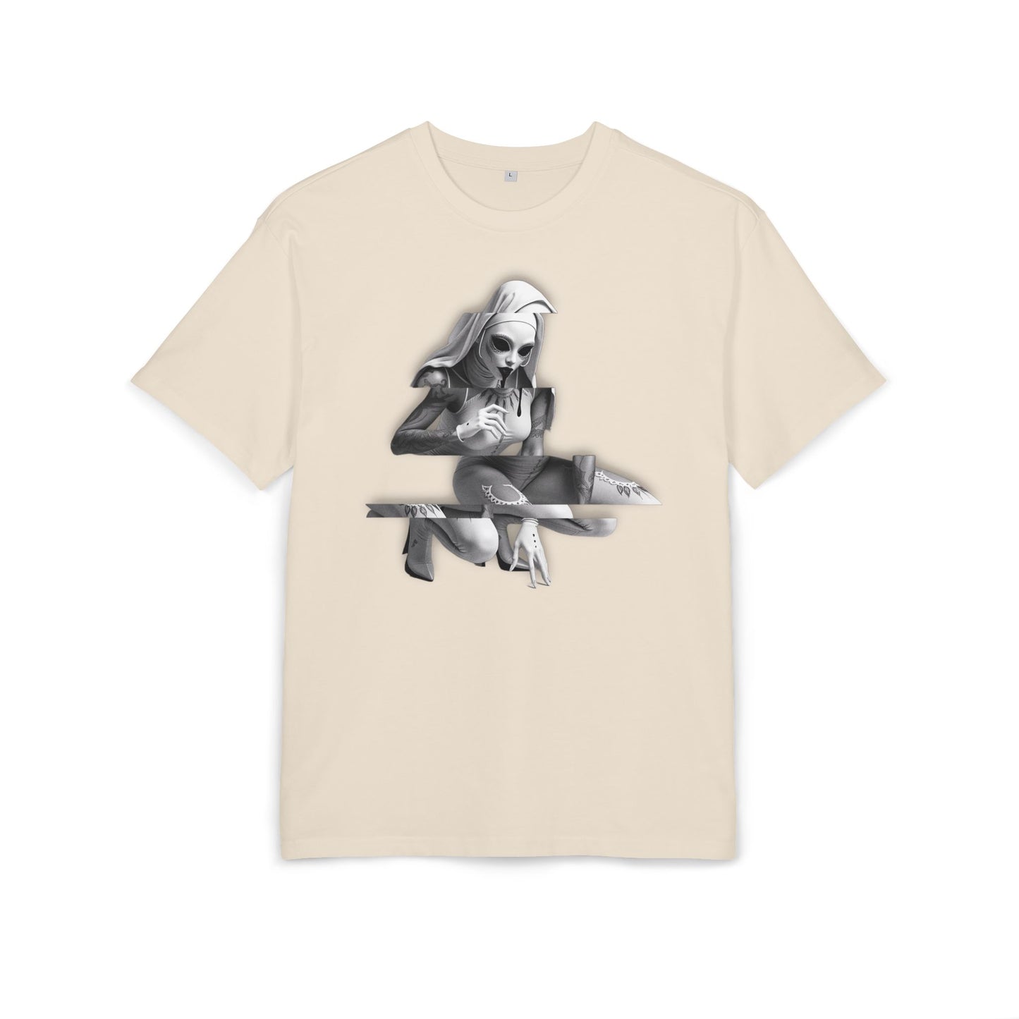 Unisex Heavy Oversize Tee with Horror Design