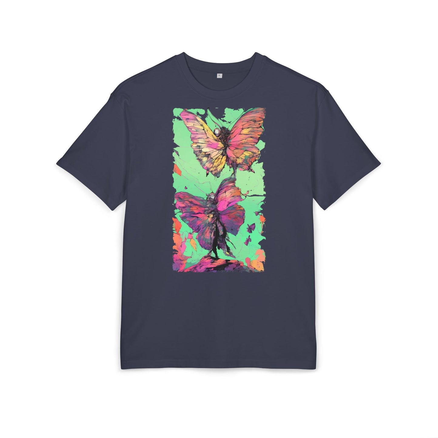 Colorful Butterfly Oversized Tee | Boho Style Tee, Spring Fashion, Nature Lover Gift, Festival Wear, Unique Graphic Shirt