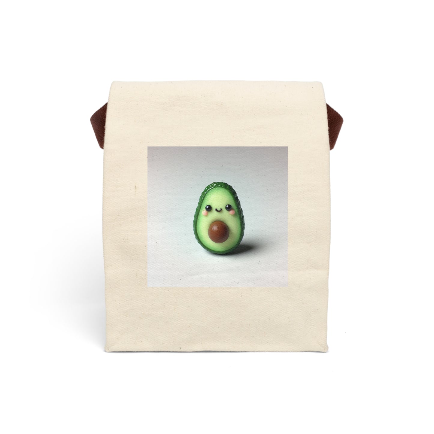 Cute Avocado Canvas Lunch Bag, Eco-Friendly Lunch Tote, School Bag, Kids Snack Holder, Picnic Accessory, Gift for Foodies
