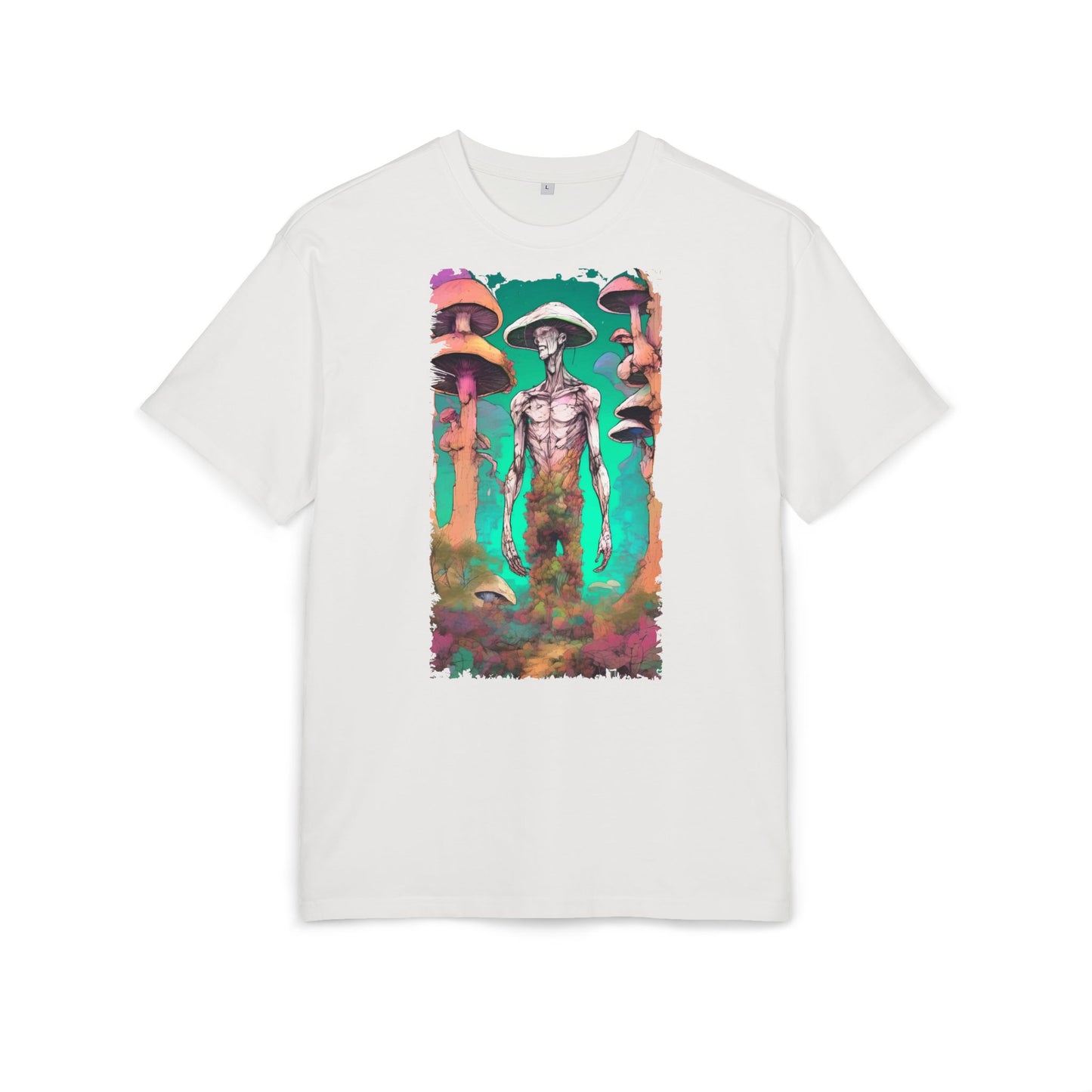 Psychedelic Alien Oversize Tee, Unisex Graphic T-Shirt, Casual Streetwear, Gift for Sci-Fi Lovers, Festival Apparel