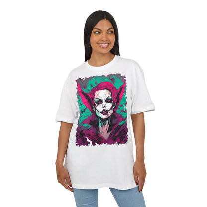 Eerie Portrait Unisex Oversized Tee | Unique Graphic Shirt for Halloween, Gift for Horror Fans, Scary Tee, Alternative Fashion