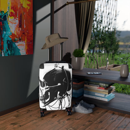 Stylish Travel Suitcase with Skull Design - Perfect for Adventurers