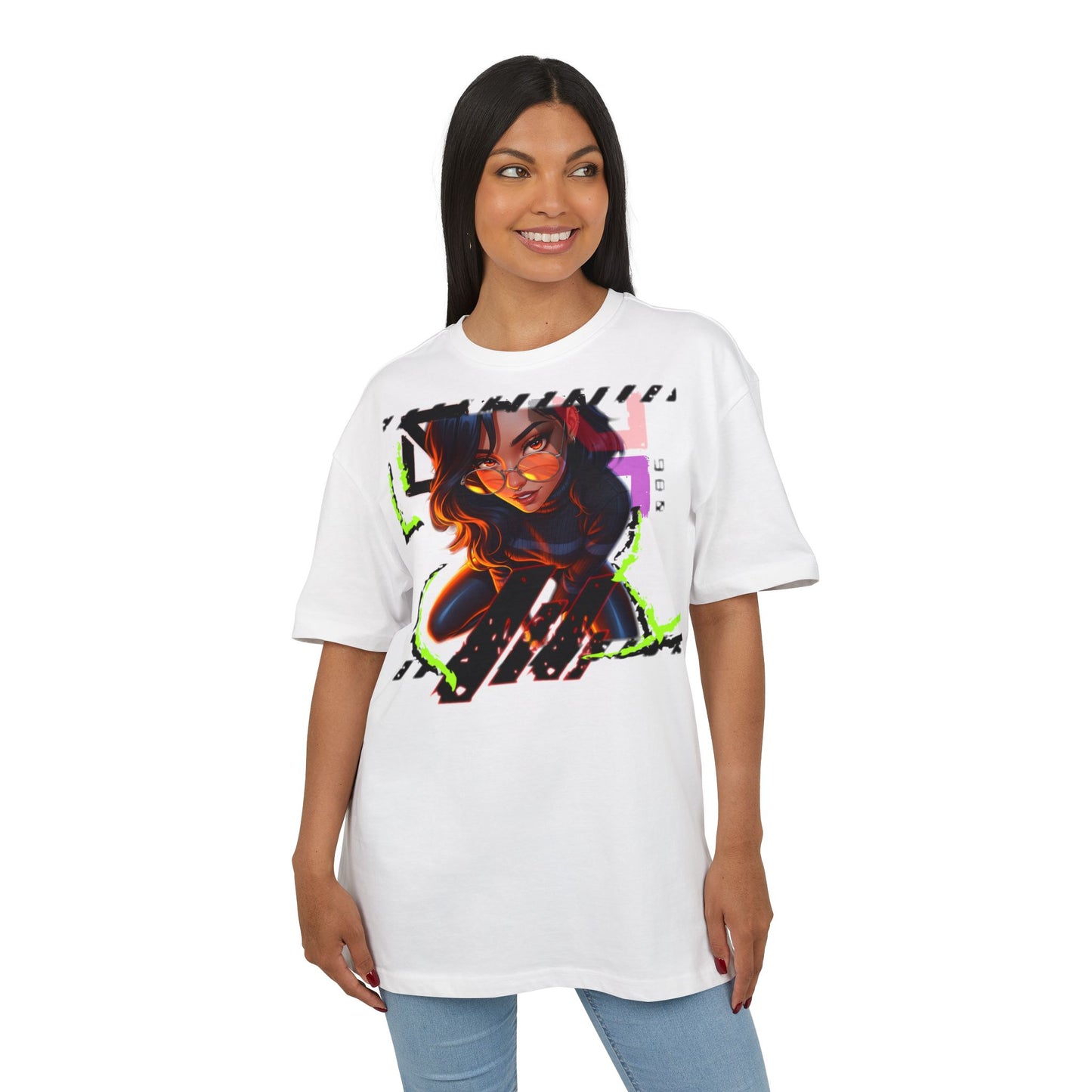 Edgy Graphic Unisex Heavy Oversize Tee - Street Style Fashion
