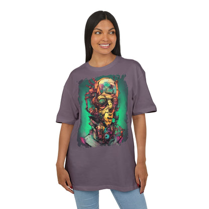 Artistic Oversize Tee Featuring Abstract Portrait, Unisex T-Shirt, Cool Graphic Tee, Streetwear Style, Unique Gifts for Art Lovers