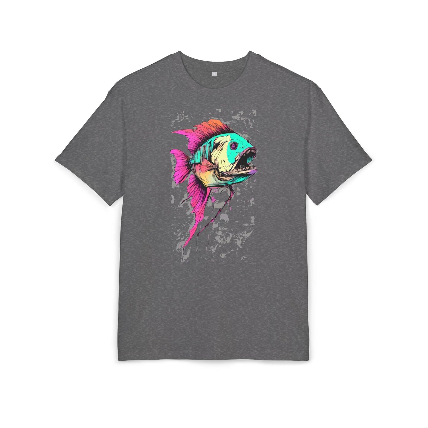 Vibrant Fish Graphic Tee for Casual Style, Summer Wear, Beach Vibes, Gift for Fishing Enthusiasts, Unique Unisex Heavy Oversize Tee