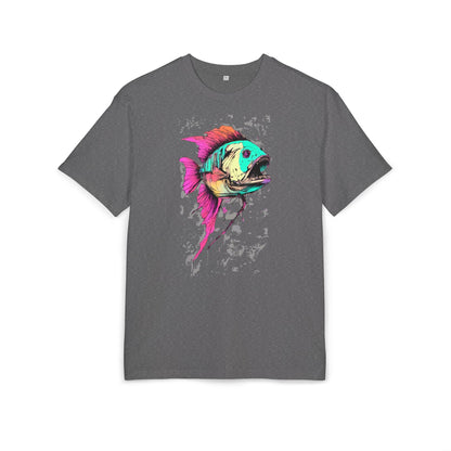 Vibrant Fish Graphic Tee for Casual Style, Summer Wear, Beach Vibes, Gift for Fishing Enthusiasts, Unique Unisex Heavy Oversize Tee
