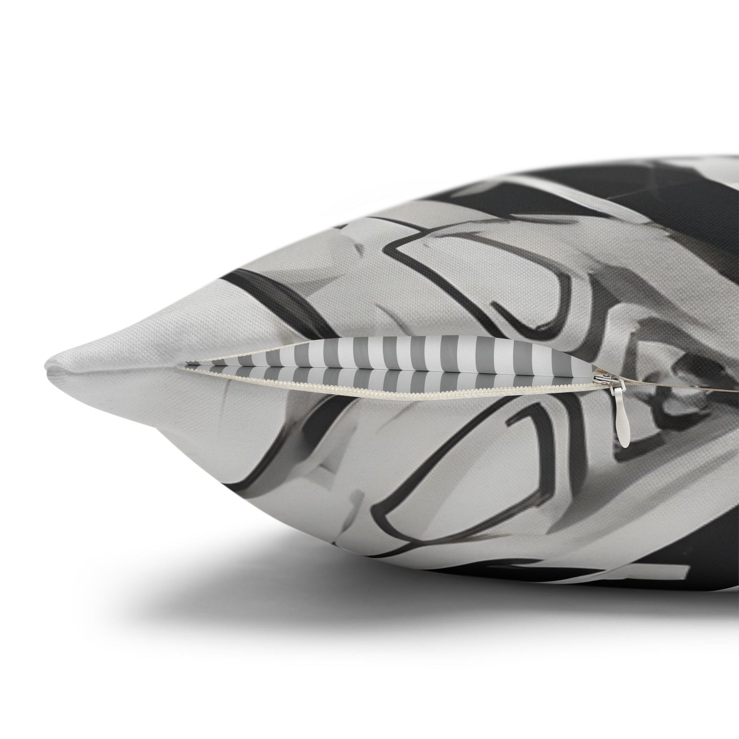 Square Pillowcase with Edgy Cyber Design