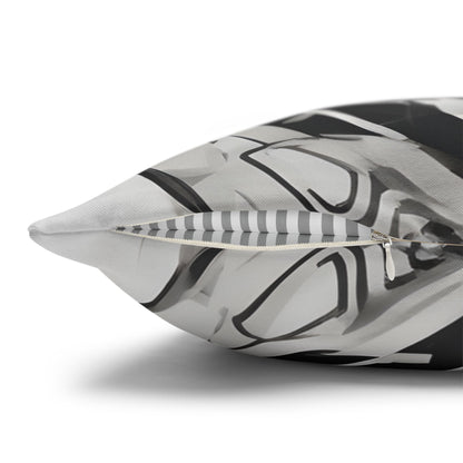 Square Pillowcase with Edgy Cyber Design