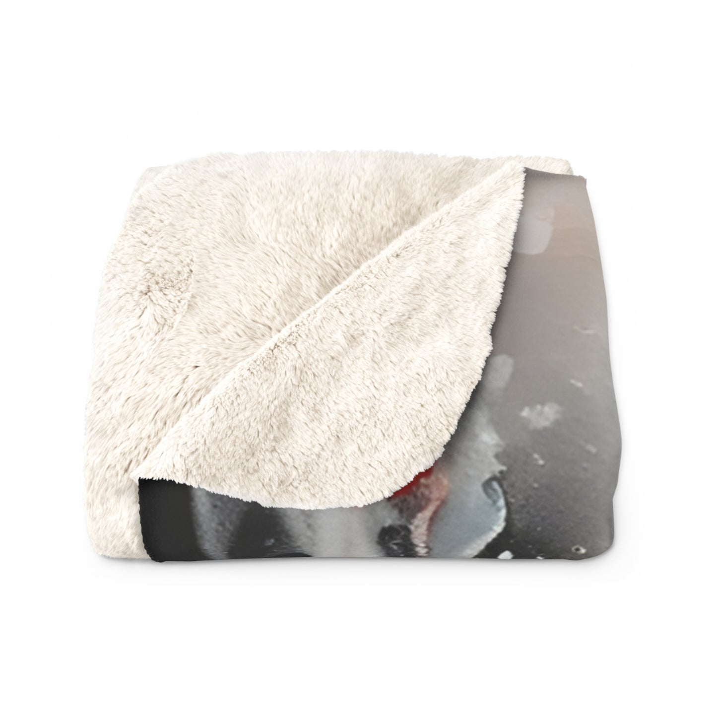 Sherpa Fleece Blanket with Dark Horror Skull Design