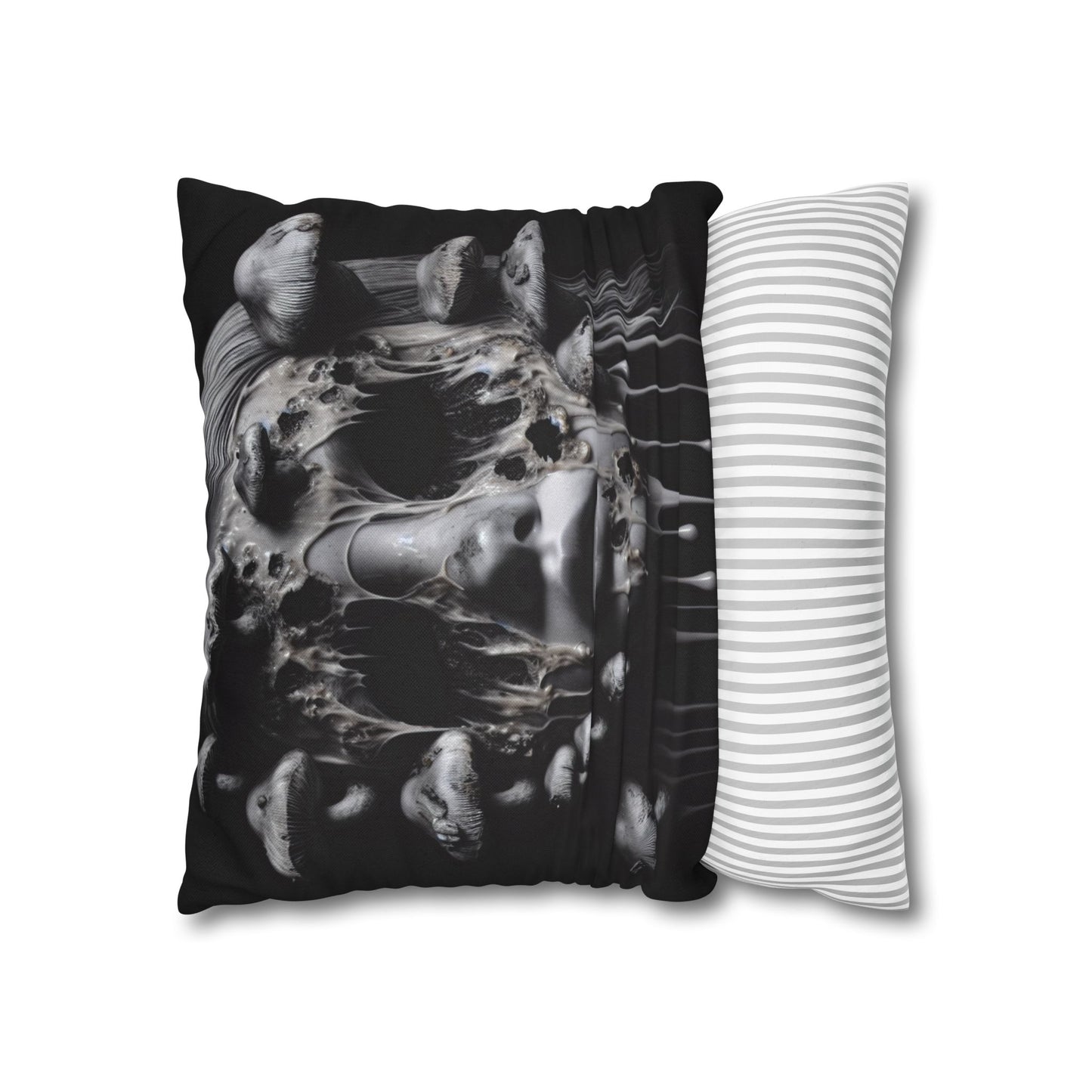 Dark Art Decorative Pillowcase, Gothic Home Decor, Statement Cushion Cover, Unique Gift for Art Lovers, Halloween Decor