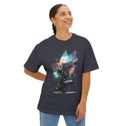 Artistic Unisex Oversized Boxy Tee - Trendy Graphic T-Shirt, Casual Wear, Gift for Art Lovers, Summer Outfit, Streetwear Style