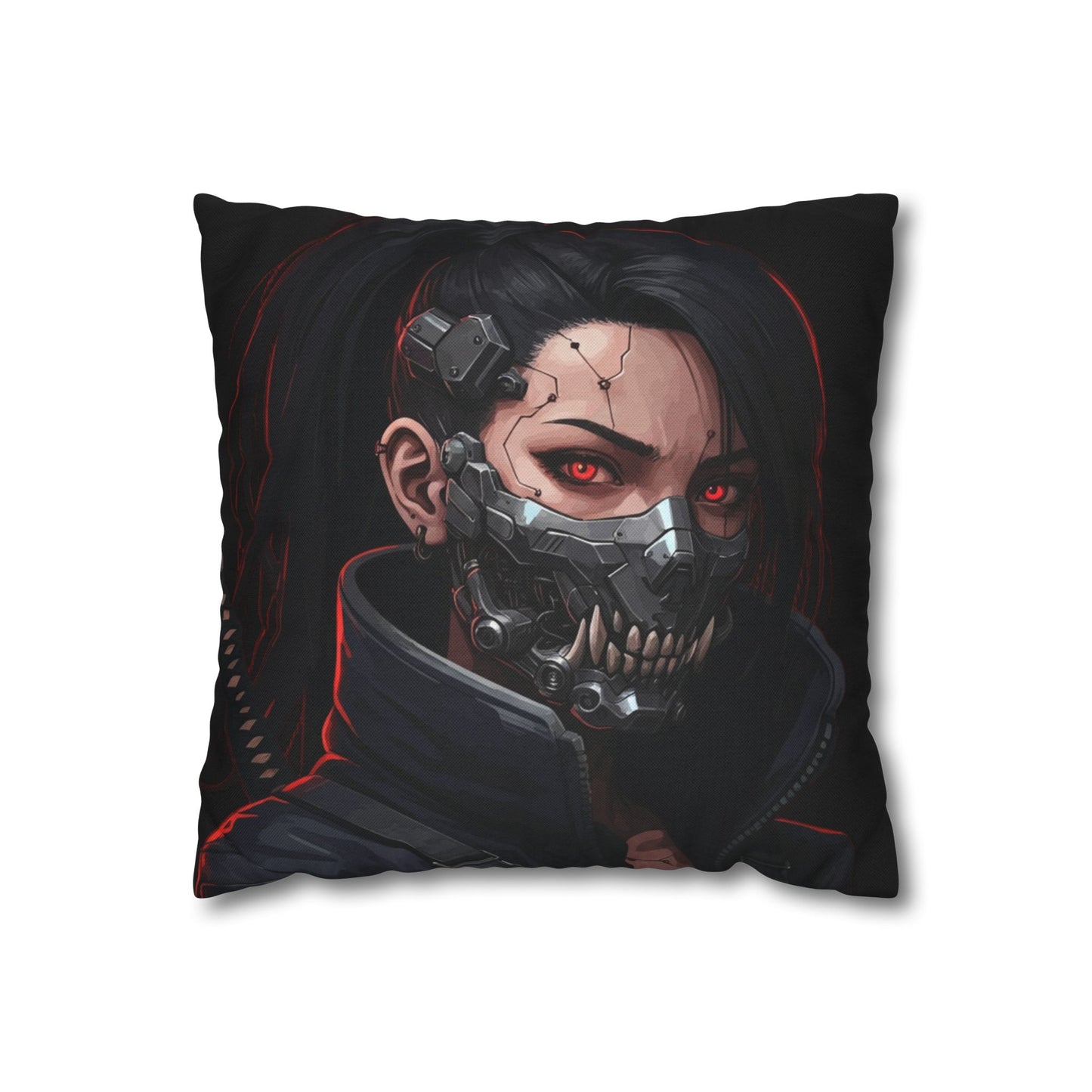 Cyberpunk-Style Velvet Pillowcase, Decorative Pillow, Home Decor, Unique Gift, Futuristic Accent, Gaming Room Decoration