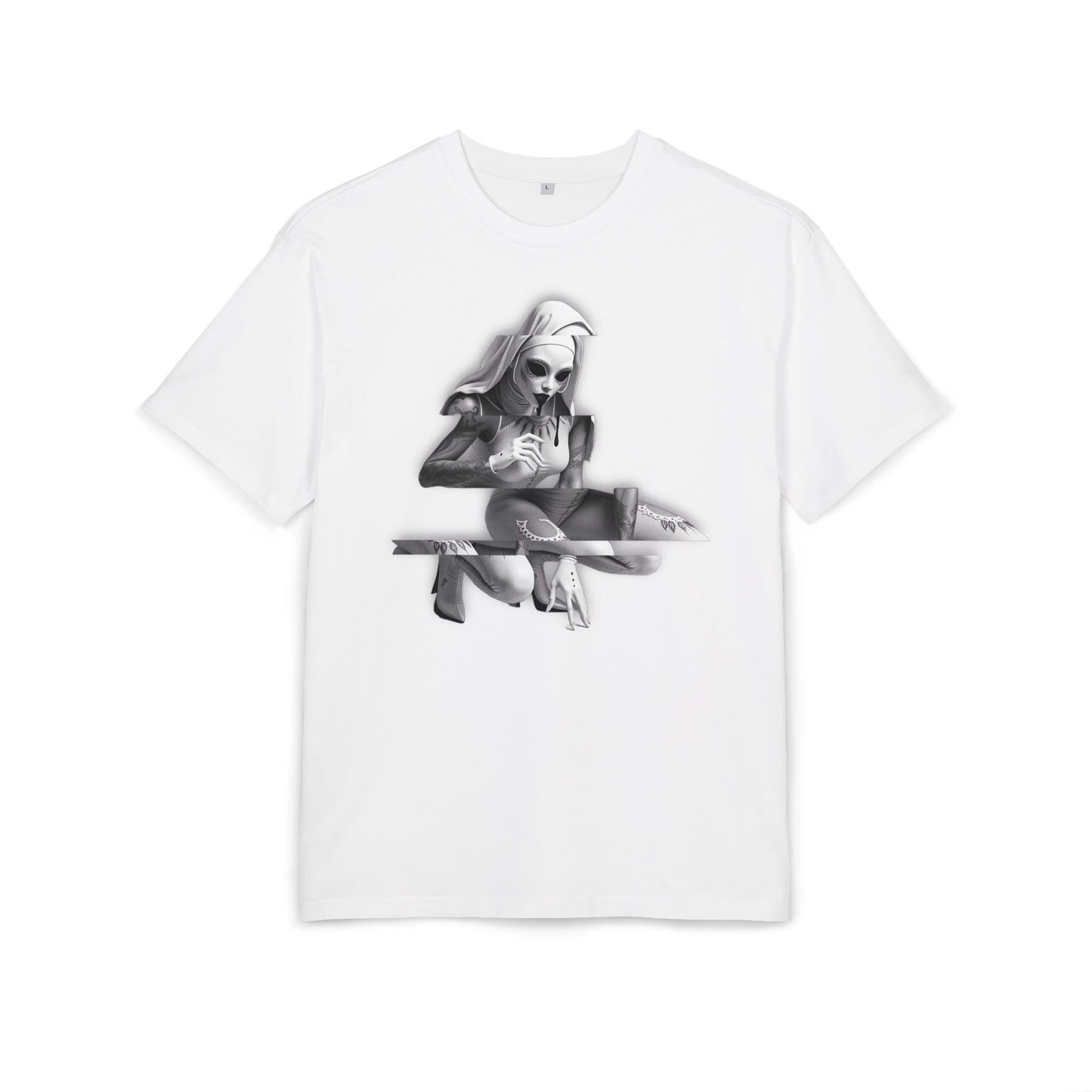 Unisex Heavy Oversize Tee with Horror Design