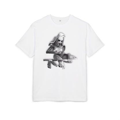 Unisex Heavy Oversize Tee with Horror Design