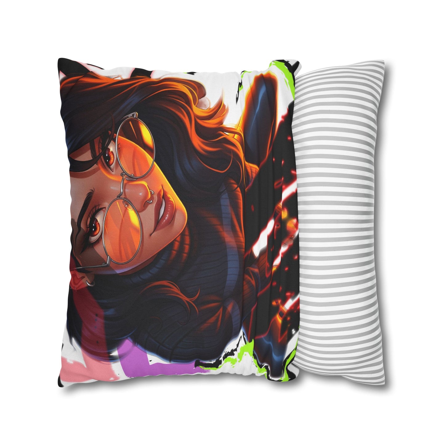 Vibrant Art Throw Pillow, Cozy Home Decor, Unique Gift for Gamers, Boho Cushion for Comfort, Stylish Accent Pillow