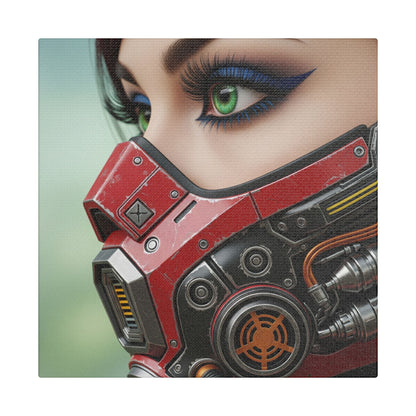Futuristic Satin Canvas Art Print, Wall Decor for Gamers, Tech Enthusiasts, and Sci-Fi Fans, Unique Gift Idea for Birthdays